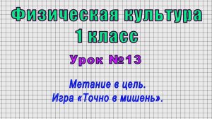 Физическая культура 1 класс (Урок№13 - Метание в цель. Игра «Точно в мишень».)