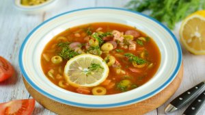 Солянка Сборная Мясная в казане, на плите - Мясная, наваристая и ароматная 🍲