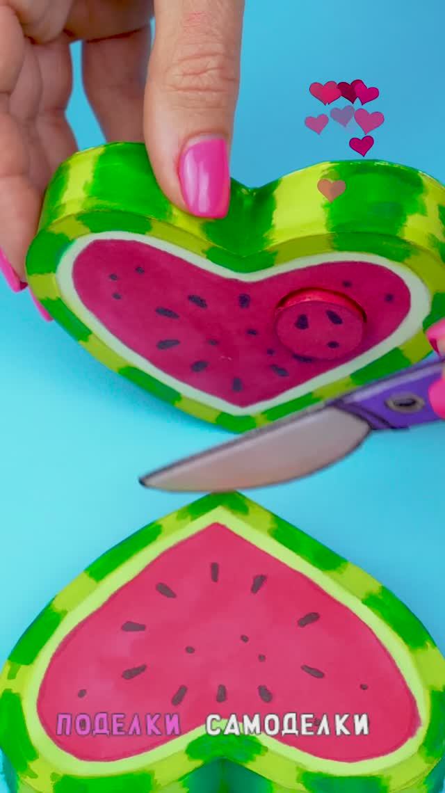 Как сделать арбуз из бумаги, который выглядит как настоящий! 🍉