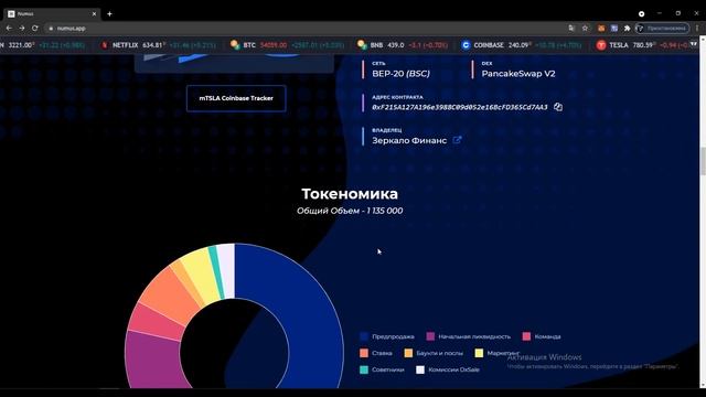 Первый Токен, Который Вознаграждает Держателей Акций