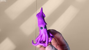 Как слепить Кальмара из пластилина / Кальмар из пластилина / как сделать Кальмара / Лепка Кальмара