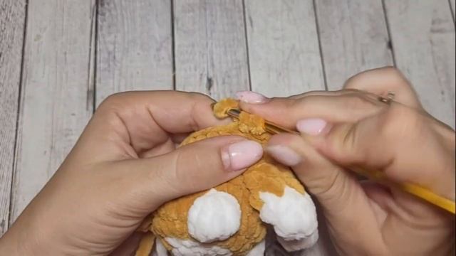 Корги вязаная из плюшевой пряжи крючком/crochet Dog✨gehäkelter