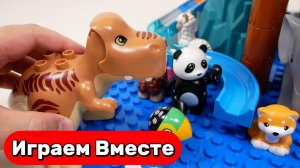 Учимся и играем 🧩 Строим трассу с машинками и милыми зверятами 🦁 Развивающее видео для детей