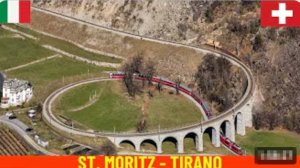 Всемирное наследие ЮНЕСКО: Тирано (Италия) - Санкт-Мориц (Швейцария, ж/д Бернина) ! 4K UHD