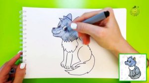 Как нарисовать волка | Уроки рисования животных для де