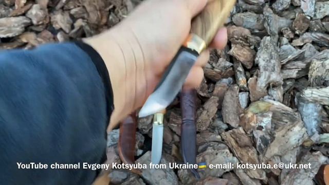Фінська пара ножів 75 і 95 мм сталь n-690 ( горіх та береста смотреть онлайн