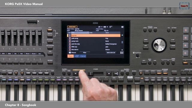 Руководство Korg Pa5X, часть 8. SongBook