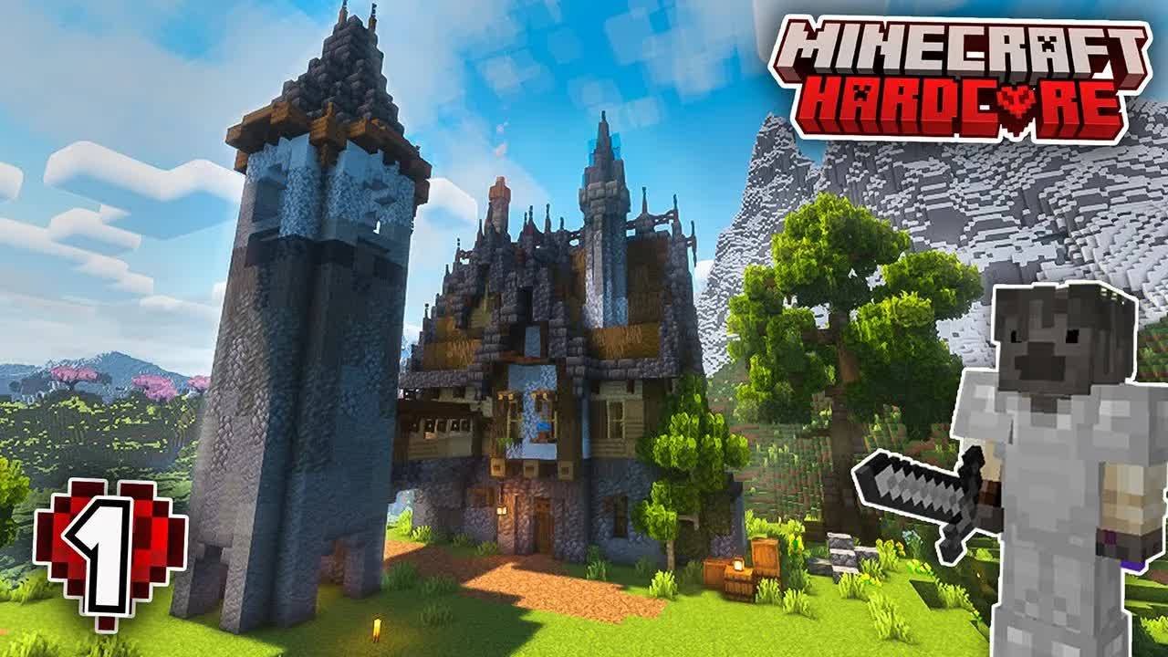 Эпизод 1: Я построил идеальный стартовый дом в Hardcore Minecraft 1.21