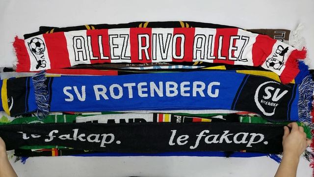 36844 Шарфы футбольные, спортивные фанатские, 7пак, Siarpe Sportive, секонд (extra) оптом