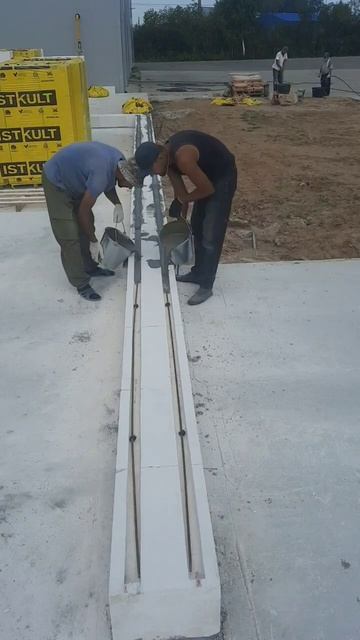 армировка первого ряда газаблока! #стройка #строитель? смотреть онлайн