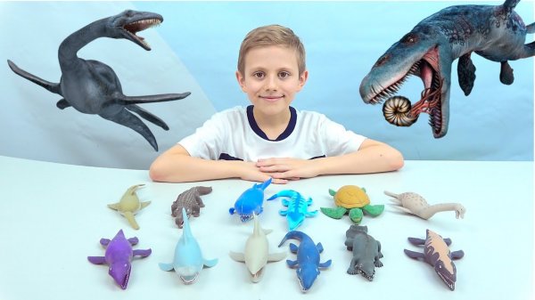 Морские ДИНОЗАВРЫ ХИЩНИКИ и Робокар Поли