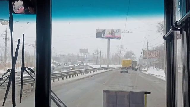 Хабаровск. Поездка на автобусе Daewoo BS106 (Busan). Маршрут 29п.