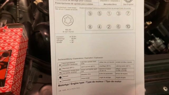 Часть 6. Установка ГБЦ OM646 821.
