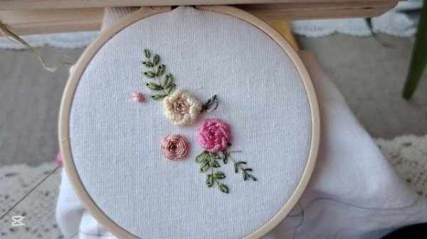 Shabby Chic Floral Embroidery | Вышивка цветов в стиле шебби-шик