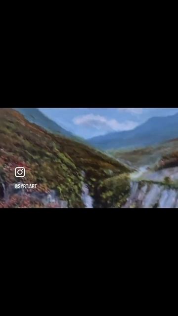 Аргунское ущелье маслом на холсте 100 на 150 см. Зилавди Я смотреть онлайн
