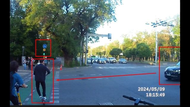 БМВ - проезд на красный