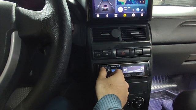 Андроид магнитола 9 дюймовая на Приору 2. Установка ма? смотреть онлайн