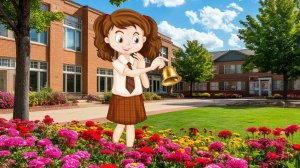 Школьный колокольчик на последний звонок. Футаж для монтажа видео