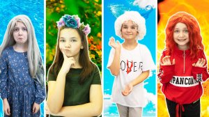 Девушка — Огонь, Вода, Земля и Воздух! 4 Стихии в Реальной Жизни