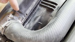 Ремонт радиатора эпоксидным клеем Tertell. Жидкая сварка