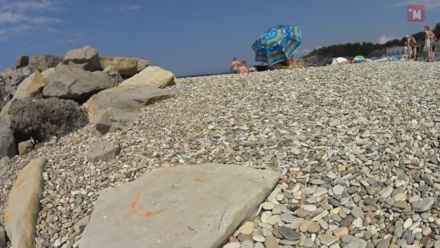 Самый каменистый пляж в Дивноморске. Пляж Факел. Архив смотреть онлайн