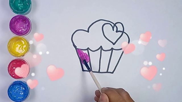 Bolalar Uchun Kek Rasm Chizish/Drawing Cake Cup For Children/Рисование чашка для ?