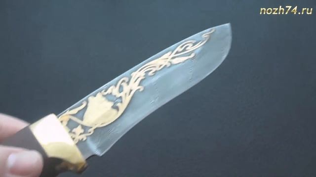 Нож Н6 (Береза, Черный дамаск) - Nozh74.ru