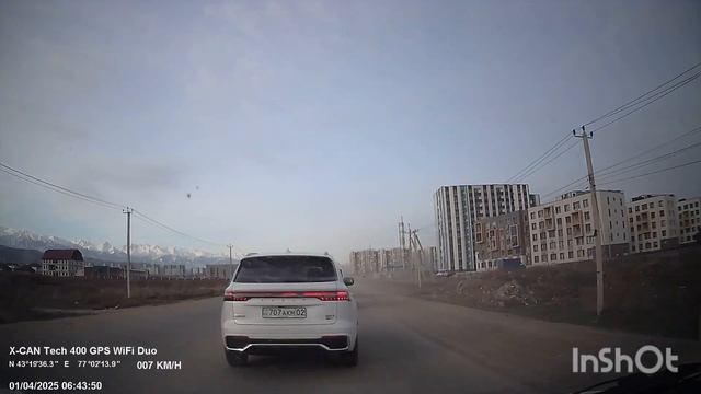 01.04.2025 с.Бесагаш Алатауская трасса Движение по обочин?