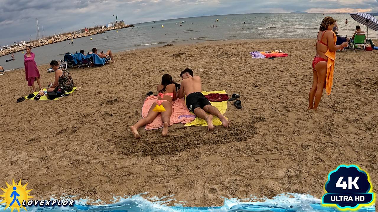 Group Beach Walk ☀️ | 4K Tour 🇪🇸 смотреть онлайн