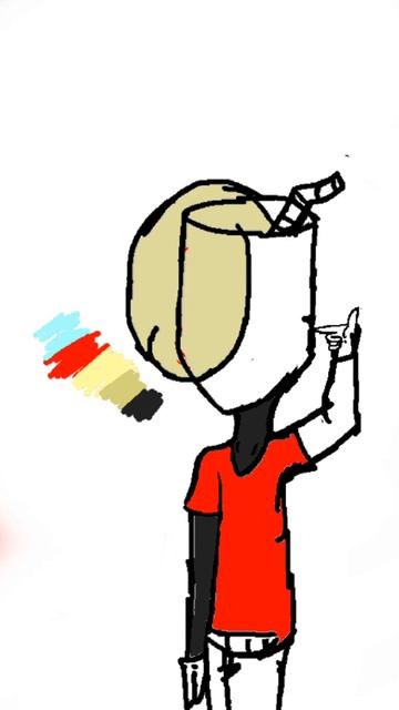 Cuphead (рисовала на телефоне)