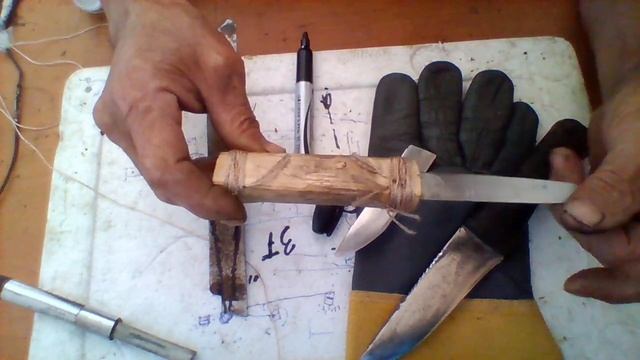 Рукоять для ножа,просто и надежно. смотреть онлайн