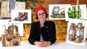 Станьте художником и освойте рисование фактуры акварелью: металл, дерево, стекло, кожа, ржавчина