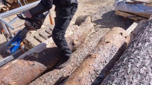 Фреза на бензопилу для снятия коры с бревна