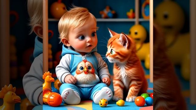 💚МАЛЫШИ💜 #cat #cute #cartoon  #kitten #kids #baby #мультик #love #boy #like #かわいい赤ちゃん #귀