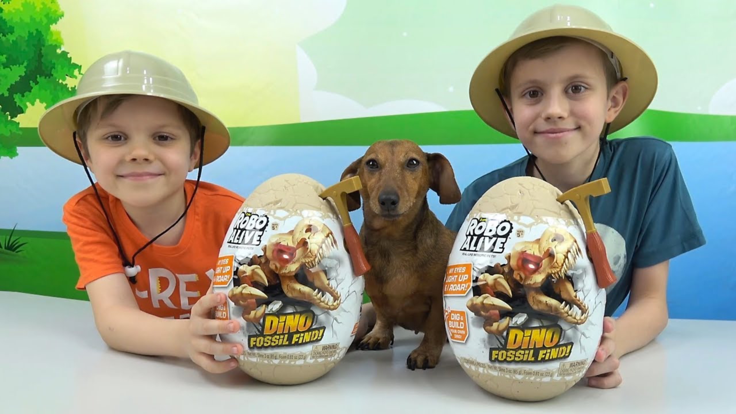 Динозавры игрушки Dino Fossil Find от ROBO ALIVE смотреть онлайн
