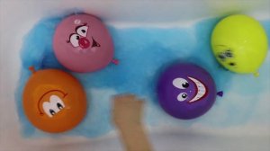 Воздушные шарики с водой Учим цвета Лопаем шарики