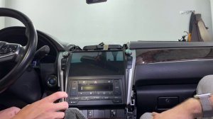 Как снять магнитолу Toyota Camry 55