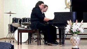 И. С. Бах Шутка в 4 руки Фортепиано Ученик и учитель