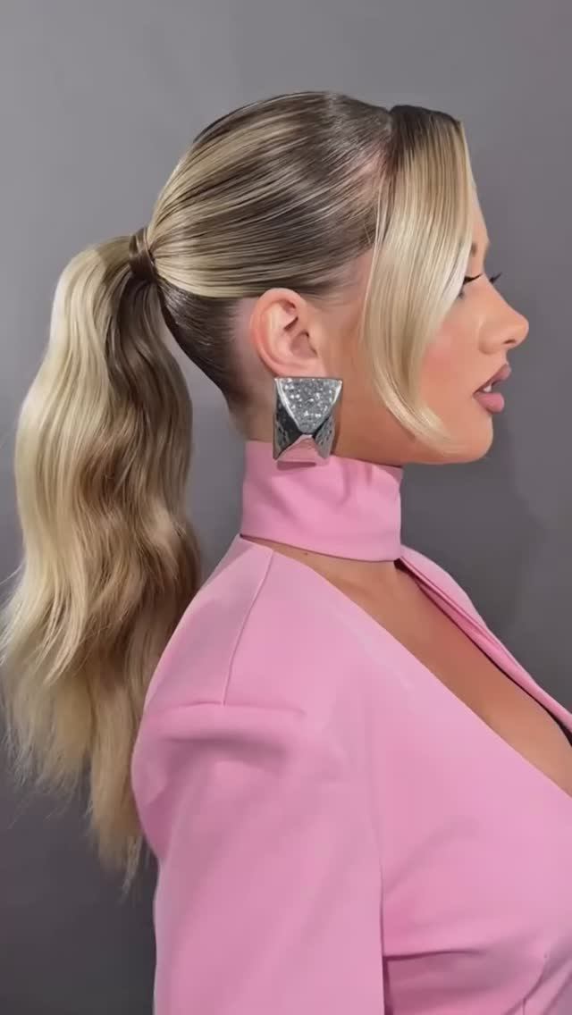 Стильный объемный хвост на любой выход #прическа #укладка #волосы #хвост