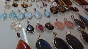 Подвески и чакры из Индии. Серебро и натуральные камни.