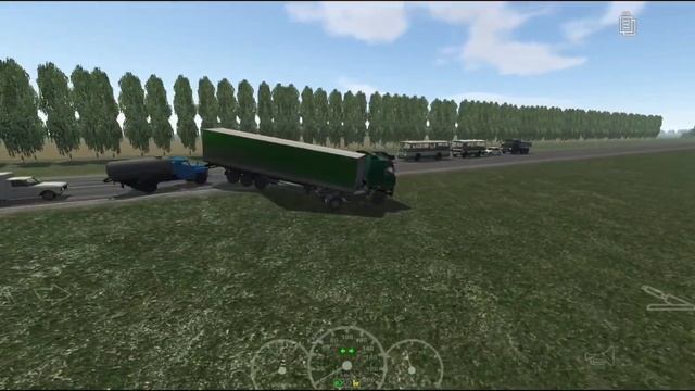 Пьяный водитель сел в фуру и поехал наводить беспоряд?