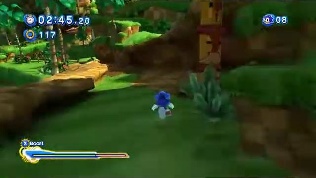 Let's Play Sonic Generations часть 1 отрывок 3: Green Hill Zone завершён