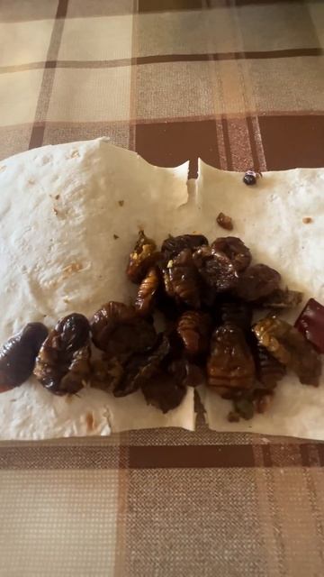 Шаурма по Китайски с личинками тутового шелкопряда смотреть онлайн