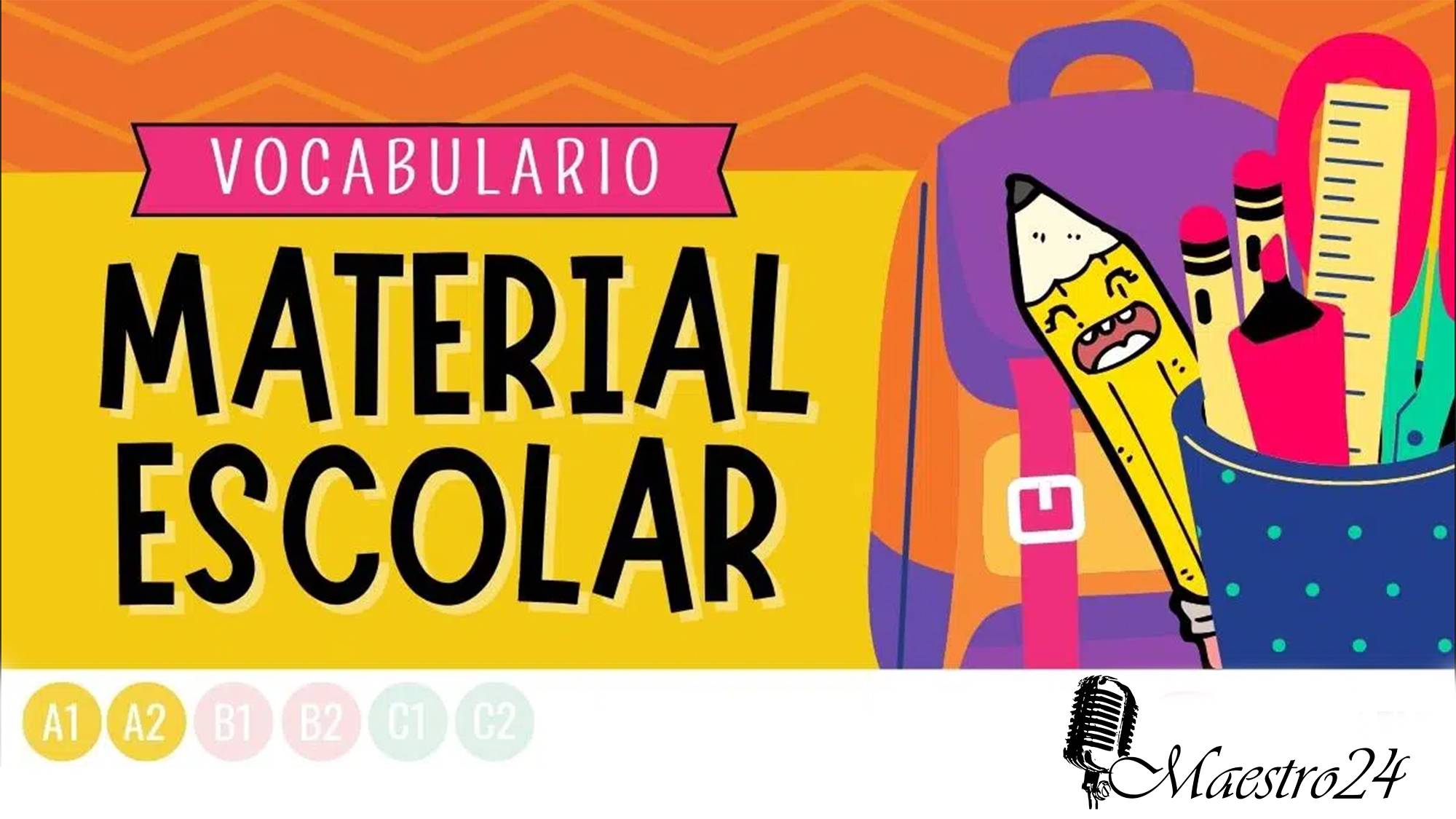 Школьные принадлежности на испанском!