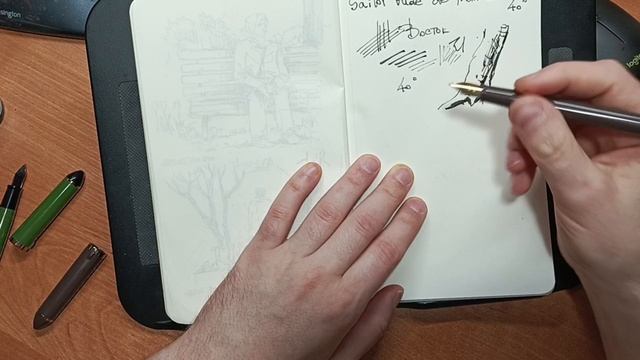 Различия наконечников у ручки Sailor Fude De Mannen 55 и 40