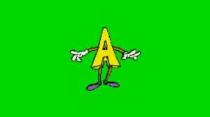 Футаж танцующая жёлтая буква А