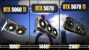 RTX 5060 Ti vs RTX 5070 vs RTX 5070 Ti | 1080P, 1440P, 4k | Nvidia 50 Class Comparison | R7 9800x3D
