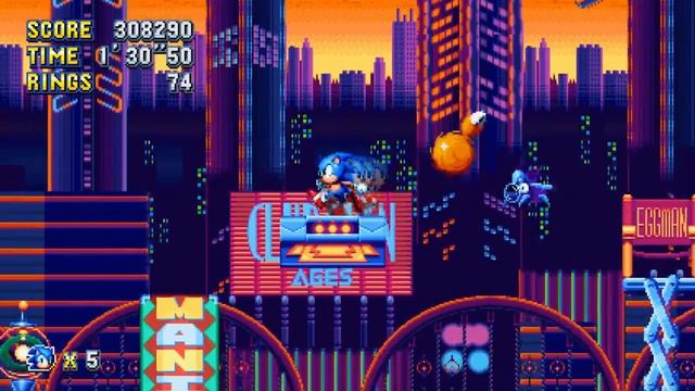 прохождение Sonic mania #2 уникальный уровень