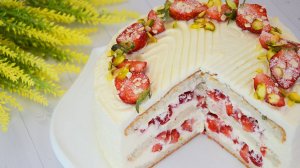 🍓 Торт «Клубника со сливками» — воздушный, как облачко! Пошагово и БЕЗ ОШИБОК! ✨
