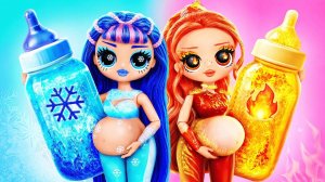 Горячая и Холодная стали мамочками! Идеи и поделки для кукол ЛОЛ